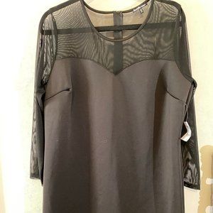 Black Dress with sheer top. Charlotte Russe 2X